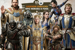 Legends Unbound RPG Fantasy Heroes and Foes Cliparts Product Image 1