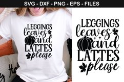 Leggings leaves and lattes please - Halloween SVG Design Product Image 1