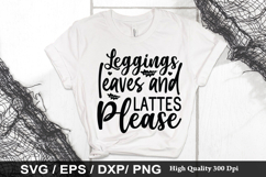 Leggings leaves and lattes please SVG - Pumpkin Design Product Image 1