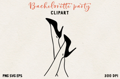Bachelorette Party Line Art Clipart Bride SVG PNG EPS Product Image 17