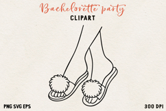 Bachelorette Party Line Art Clipart Bride SVG PNG EPS Product Image 1