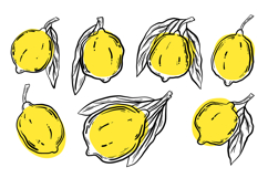 Dolce Vita Lemon Clipart Hand Drawn Italian Summer Product Image 5