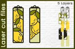 3d Lemon shadow box svg, Bookmarks layered, Laser cut Product Image 3