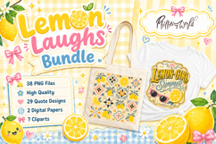 Lemon Laughs Bundle | Cute Lemon Summer PNG Collection Product Image 1