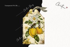Lemon Honey Vintage Tags | Farmhouse PNG Product Image 2