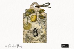 Lemon Honey Vintage Tags | Farmhouse PNG Product Image 1