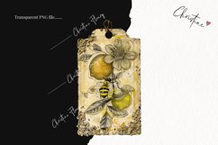 Lemon Honey Vintage Tags | Farmhouse PNG Product Image 2