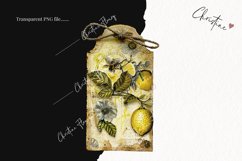 Lemon Honey Vintage Tags | Farmhouse PNG Product Image 2