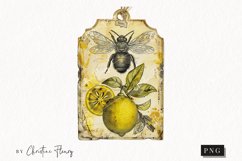 Lemon Honey Vintage Tags | Farmhouse PNG Product Image 1