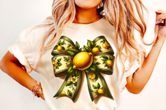 Boho Lemon Coquette PNG, Preppy Summer Lemon PNG, Summer PNG Product Image 2