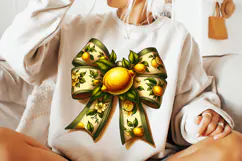 Boho Lemon Coquette PNG, Preppy Summer Lemon PNG, Summer PNG Product Image 3