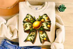 Boho Lemon Coquette PNG, Preppy Summer Lemon PNG, Summer PNG Product Image 1