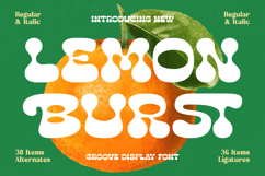 Lemon Burst - Groovy Display Font Product Image 1