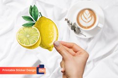 Lemon Citrus Stickers, Lemon Decor, Citrus Slice Stickers Product Image 1