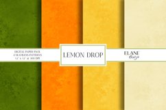 Green Orange Yellow Lemon Digital Paper, Powder Texture Product Image 1
