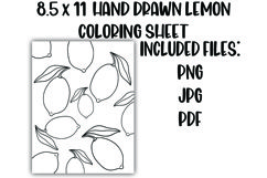 Lemon Coloring Sheet Product Image 1