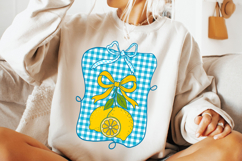 Boho Lemon Coquette PNG, Preppy Summer Lemon PNG, Summer PNG Product Image 2