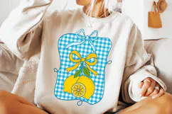 Boho Lemon Coquette PNG, Preppy Summer Lemon PNG, Summer PNG Product Image 2