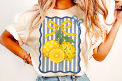 Boho Lemon Coquette PNG, Preppy Summer Lemon PNG, Summer PNG Product Image 2