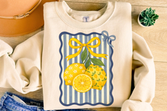Boho Lemon Coquette PNG, Preppy Summer Lemon PNG, Summer PNG Product Image 4