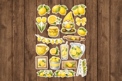 Lemon Cottagecore Printable Stickers - PNG Sticker Sheet