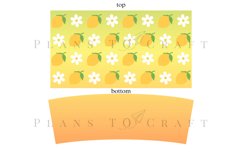 lemon daisy 40oz quencher tumbler sublimation full wrap high resolution transparant background