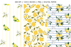 Lemon Floral Shabby Chic Digital Paper Product Image 3
