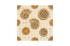 Lemon Fossil Records Digital Paper, Seamless Pattern Product Image 6