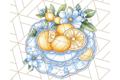 Mediterranean Cottagecore Kitchen PNG Clipart with Lemons Product Image 5