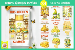 Lemon Kitchen Towel Bundle, Spring Summer Kitchen Towel Product Image 1