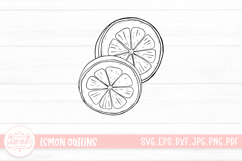Lemon Outline Clipart Doodle Illustration Product Image 1