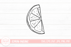 Lemon Outline Clipart Doodle Illustration Product Image 1