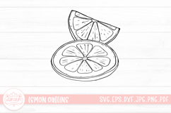 Lemon Outline Clipart Doodle Illustration Product Image 1
