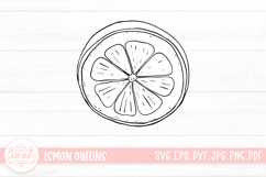 Lemon Outline Clipart Doodle Illustration Product Image 1