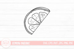 Lemon Outline Clipart Doodle Illustration Product Image 1
