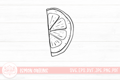Lemon Outline Clipart Doodle Illustration Product Image 1