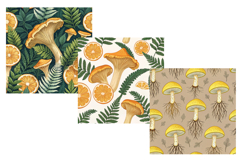lemon mycology fusion, lemon fungi design, lemon chanterelle pattern, lemon root background