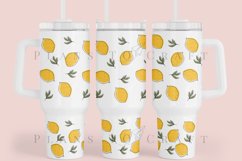 lemon outline 40oz quencher tumbler sublimation full wrap high resolution transparant background