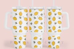 lemon outline 40oz quencher tumbler sublimation full wrap high resolution transparant background