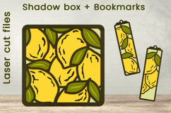 3d Lemon shadow box svg, Bookmarks layered, Laser cut Product Image 1