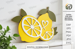 3D Lemon Decor Laser Cut. Wall Decor SVG Product Image 1