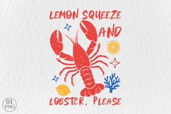 Lemon Squeeze Lobster, Please PNG, Summer Design Product Image 1