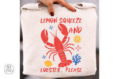 Lemon Squeeze Lobster, Please PNG, Summer Design Product Image 2