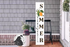 Welcome Summer Porch Sign SVG Cut File With Lemons Product Image 1