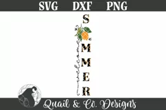 Welcome Summer Porch Sign SVG Cut File With Lemons Product Image 2