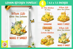Lemon Kitchen Towel Bundle, Spring Summer Kitchen Towel Product Image 3