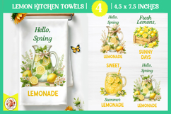 Lemon Kitchen Towel Design, Summer lemon farmhouse Towel Product Image 1
