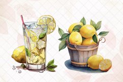 Lemon Watercolor Clipart Sublimation Bundle Product Image 4