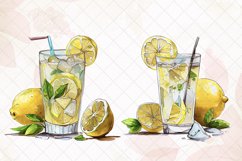 Lemon Watercolor Clipart Sublimation Bundle Product Image 5