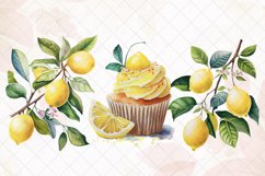 Lemon Watercolor Clipart Sublimation Bundle Product Image 2